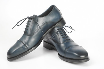 Classic men's shoes on white background. Leather shoes