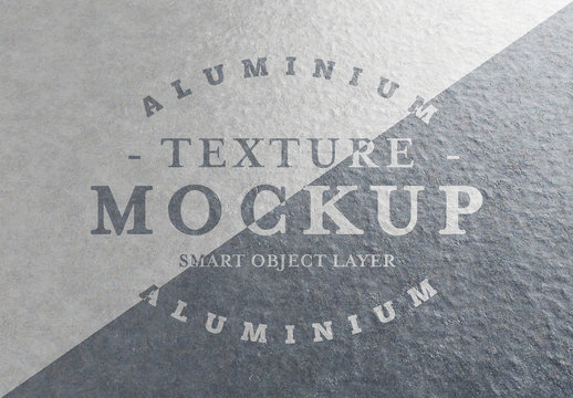 Aluminium Metal Plate Texture Mockup