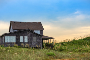 Shuttered beach house