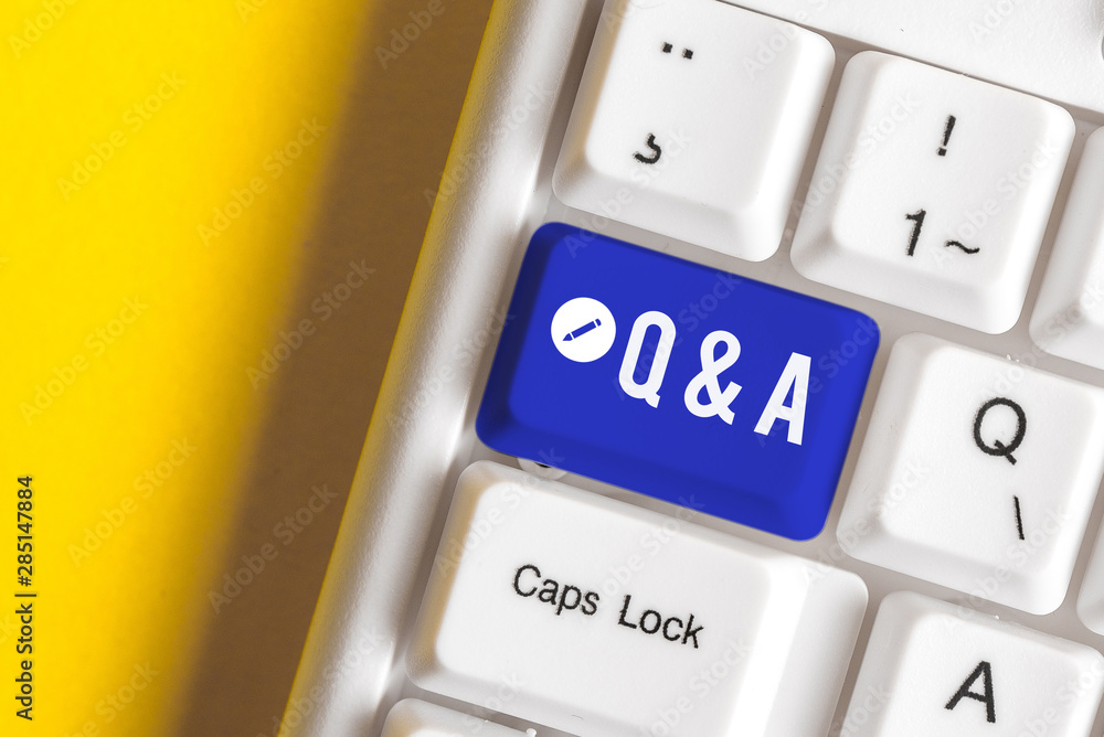 Poster conceptual hand writing showing q and a. concept meaning a period of time or an occasion when someon