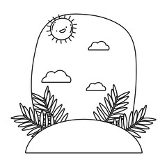 Summer and tropical leaves design