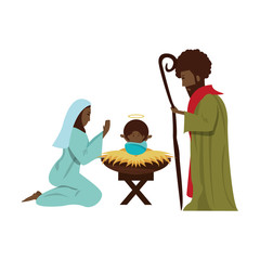 merry christmas nativity christian cartoon
