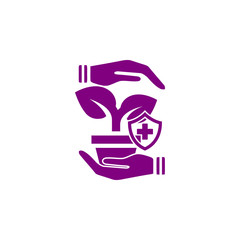 insurance,business protection,crops insurance, life and family insurance purple color icon