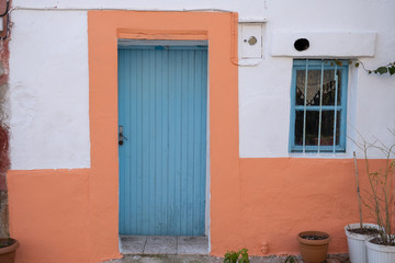 Fototapeta na wymiar Old door and detail from Alacati.