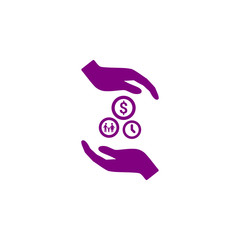 insurance,business protection,crops insurance, life and family insurance purple color icon