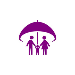 insurance,business protection,crops insurance, life and family insurance purple color icon