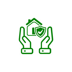 insurance,business protection,crops insurance, life and family insurance green color icon