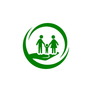 insurance,business protection,crops insurance, life and family insurance green color icon