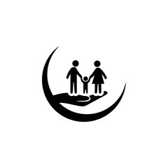 insurance,business protection,crops insurance, life and family insurance black color icon