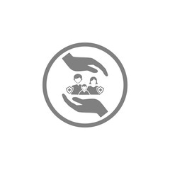 insurance,business protection, business insurance crops insurance, life and family insurance grey color icon