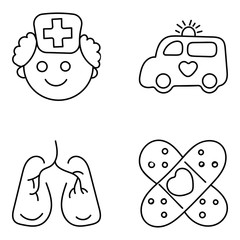 Hospital Services Hand Drawn Vectors 
