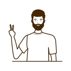 silhouette of man on white background