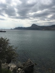 view of lake and mountains