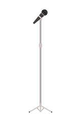microphone with stand on white background