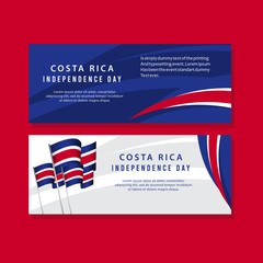 Happy Costa Rica Independence Day Poster Vector Template Design Illustration