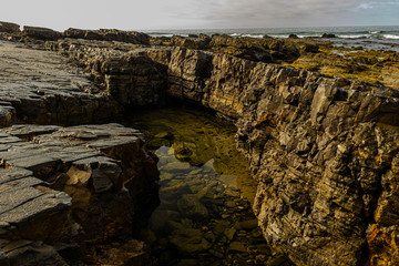 Good Morning!! Crystal Cove State Park. Lovely walk with gorgeous light, clouds, rocks formations, and ocean view