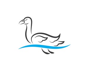 Swan logo Template vector illustration