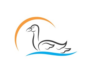 Swan logo Template vector illustration