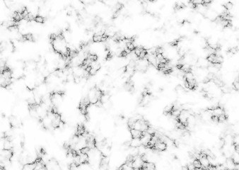 Vector white marble background with black veins.