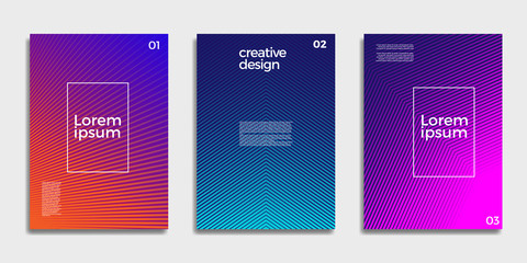 Line Background Cover Page Design Template