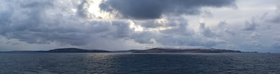 Obraz premium panoarama landscape winter Shetland