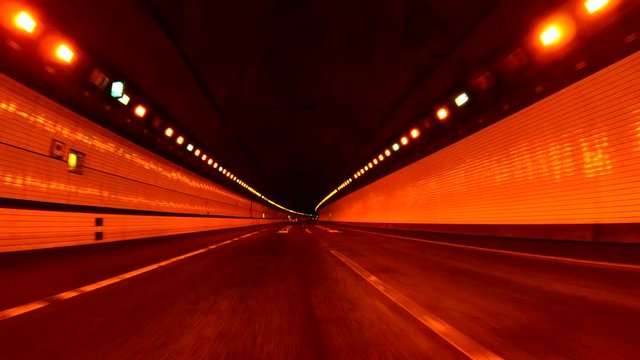View of the  highway tunnel