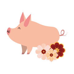 cute animal pig farm cartoon