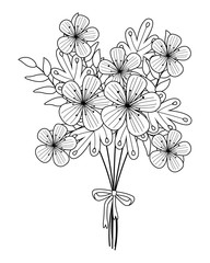 Isolated bunch of flowers design