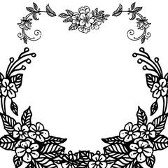 Template of various card, with style of foliage flower frame modern. Vector