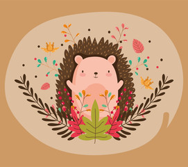 hello autumn season flat design