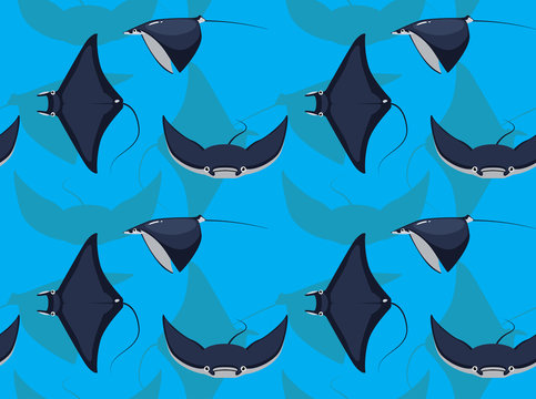 Mobula Ray Background Seamless Wallpaper
