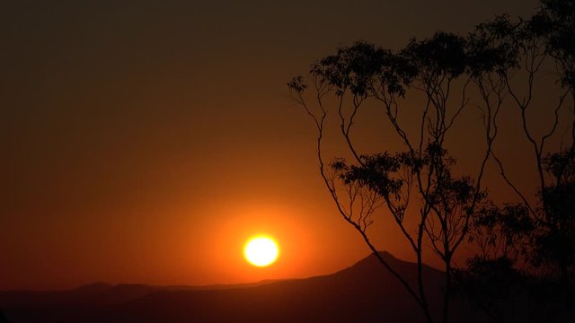 View at sunset from the Knoll Section of Mount Tamborine in Queensland.