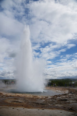 Fototapeta na wymiar Strokkur geyser eruption in Iceland