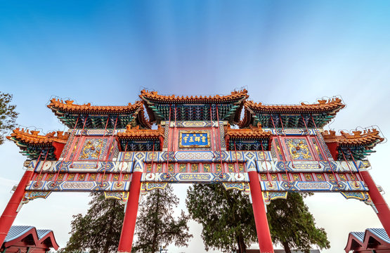 Paifang at the Summer Palace in Beijing, China