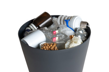 Hazardous waste, syringes, gloves, light bulbs, batteries, razors and expired drugs are dumped in...
