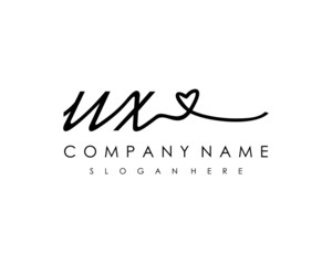 UX Initial handwriting logo vector