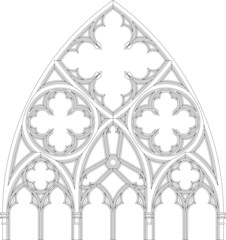 Gothic window, West, St. Elizabeth's Church, Marburg, Germany, 6.1