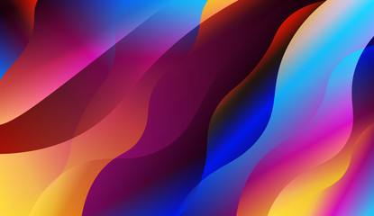 Abstract Shiny Waves. For Your Design Wallpapers Presentation. Vector Illustration with Color Gradient.