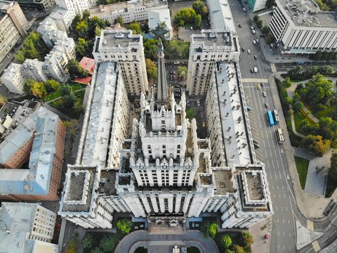 aerial view of paris from eiffel tower