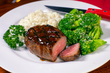 Medium Rare Grilled Filet