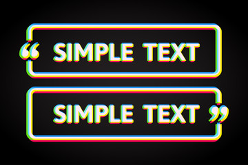 Vector template blank square creative color quote