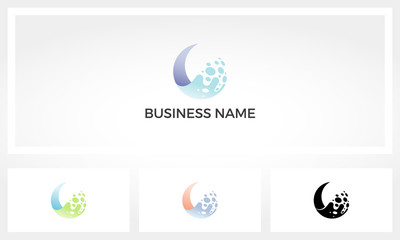 Crescent with Eroded Part At The End Logo