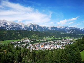 Fototapeta na wymiar Schladming steiermark Panorama