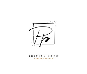 P PP Beauty vector initial logo, handwriting logo of initial signature, wedding, fashion, jewerly, boutique, floral and botanical with creative template for any company or business.