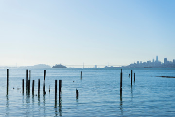 San Francisco cityscape looking from Horseshoe Bay, San Francisco,USA