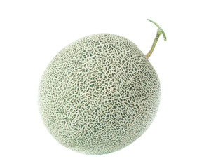 green melon isolated on white