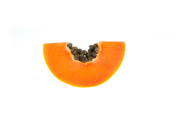 papaya isolated on white