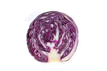 Obraz premium red cabbage isolated on white