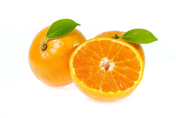 orange fruit isolated on white