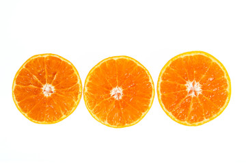 orange fruit isolated on white